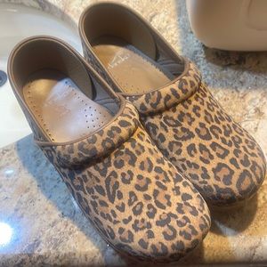 Dansko Leopard Clogs - excellent used condition